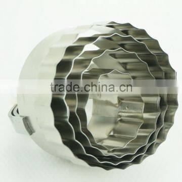 47098 4 Pcs Round Shape Stainless Steel Cookie Cutter Set