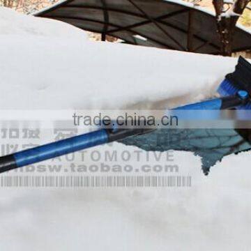 Retractable plastic auto snow brush