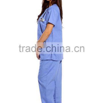 Women's Scrub Sets,Matching Top And Pants Solid Scrubs Medical Scrubs China Nursing Uniform With 6 Pockets Wholesale photo-5