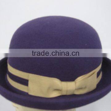 Wool Fashion New Vintage Women Fedora Wool Cloche Hat photo-3