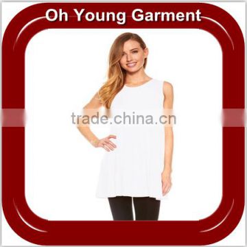 Wholesale White Viscose Maternity Woman Vest Tops