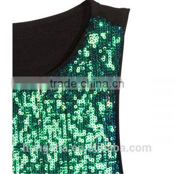 2016 Newest Ladies Sequin Tank Tops Short Glittery Top HST9188 photo-2
