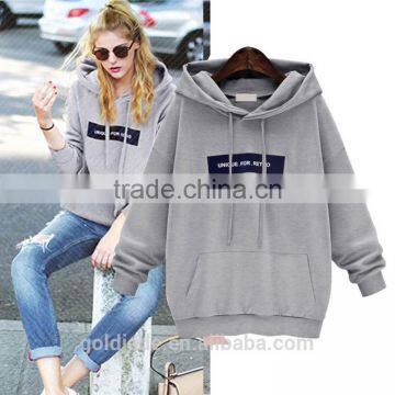 2017 New Style Round Neck Long Sleeve Plain Women Sweater Pullover Hoodies photo-2
