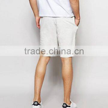 High Quality New Design Custom Raw Hem Drawstring Waist Poly Cotton Breathable Black Men's Sweat Summer Gym Wear Fashion Shorts photo-2