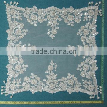 Fashion handmade embroidery tablecloth beaded table cloth for wedding