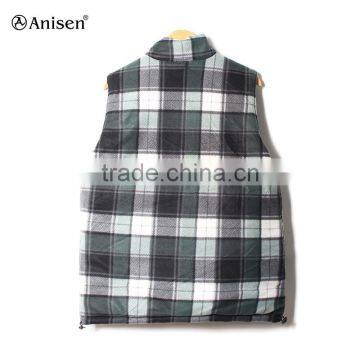 China Wholesale Flannel Reversible Warm Custom Men Vest photo-2