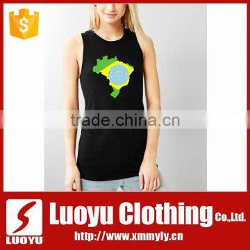 Custom different logo sleeveless tank top for women