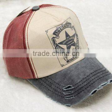 OEM supply type water washed cap cheap price for promotion