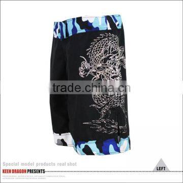 Customized Hot Design OEM Printed Fight Mma Crossfit Shorts Black photo-3