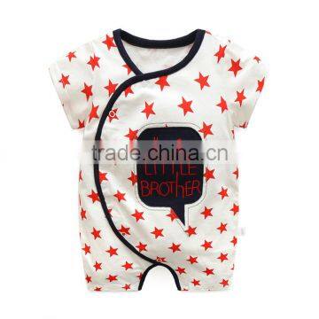 SR-278G 2017 soft cotton star pattern baby romper one piece jumpsuit best selling infant romper