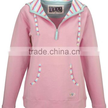 China clothing zip-up hoodies latest sweatshirts for women