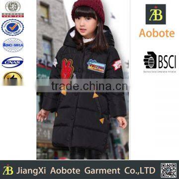 2016 New Fashion Medium Style Hoody Kid Down Jacket