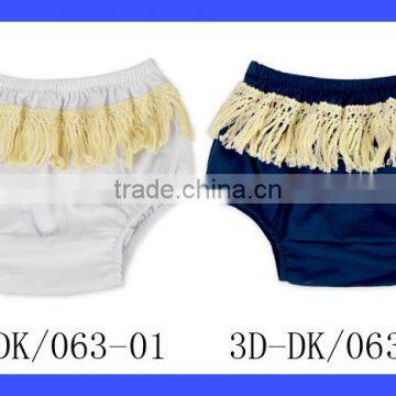 New Model Design Hot Summer Kids Plain Navy Decorative Fringe Free Panties Newborn Baby Toddle Girls Vintage Outside Diaper photo-6