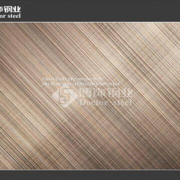 Color Cross Hairline Stainless Steel Sheet,coffee Decorative Stainless Steel Plate photo-3