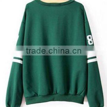 Fashion Avant-garde Figure Pattern Long Sleeve Pullover Hoodie(Green) photo-2