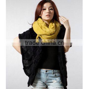 2016 Latest Design Spring Smiles Batwing Sleeve Free Size Korean Style Half Sleeve Loose Knit Cardigan Latest photo-4