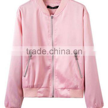 Runwaylover EY1019C Europe Style 2016 Women Pure Color Bomber Jackets photo-5