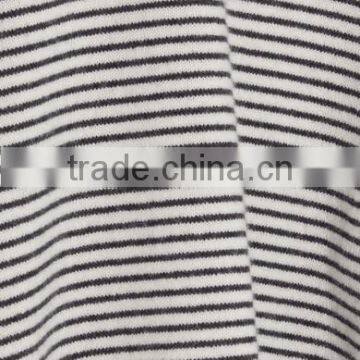 High Quality Woman Wearing Cashmere Thin Striped Turtleneck Sweater photo-5