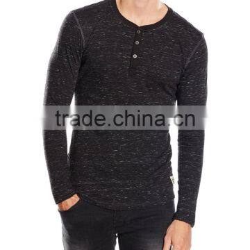 Men's Tri-Blend Long Sleeve Henley T-Shirt photo-3