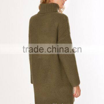 2017 New Design Turtle Neck Girls Sweater Dress photo-2