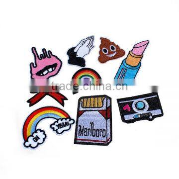 Fabric Iron On Patches At Random Rainbow Cigarette Embroidered Patch Custom