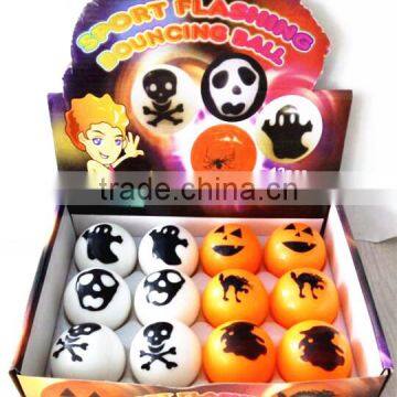 Halloween flashing sport bounce ball TPR rubber bounce ball