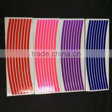Colorful Stripe Plastic Reflective Bicycle Wheel Sticker photo-2