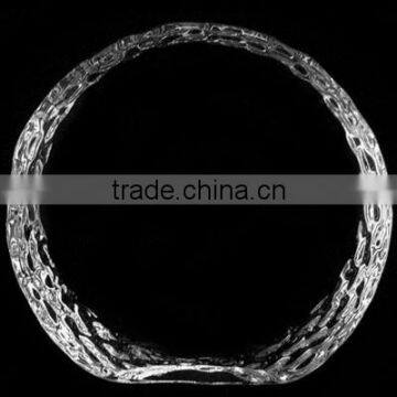 Optic Crystal Glass Round Blank Iceberg Block For Souvenirs Office Decoration JKC-0074