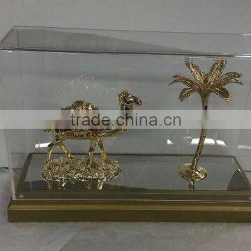 24K GOLDEN PLATING CAMEL AND PALM TREE Arabic Traditional Gifts photo-2