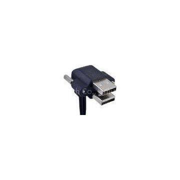 Round Dual 90 Degree USB 4P A Male Camera USB Cable with Screw , CE Approved