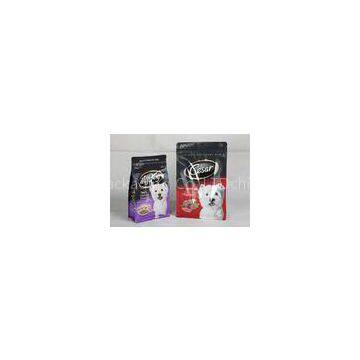 Resealable Printed Dog Food Packaging Flat Bottom Pouch With Zipper