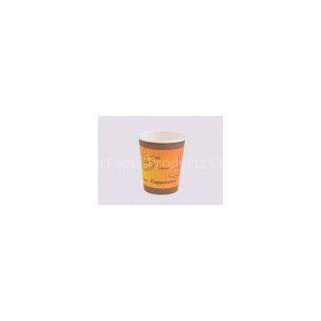 Custom Printed 16oz / 22oz Single Wall Paper Cups With Lids For Hot Drinks