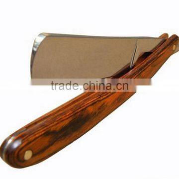 Wood and Metal Straight Razor