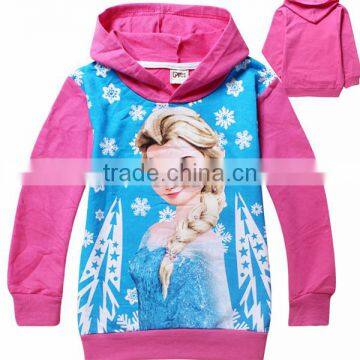 Wholesale China supperliers frozen style Children hoodies hooded Long Sleeve Top T-shirt sweatshirts Hoodies