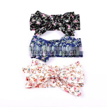 High quantity and reasonable price Rabbit Ear Headbands Flower Printing Baby Headband Bow For Sale