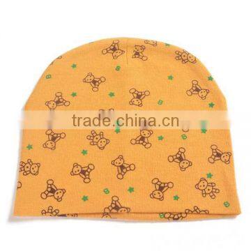 Spring&summer Korea Style 100%cotton Cute Boys&girls Bear Baby Beanie Hat photo-2