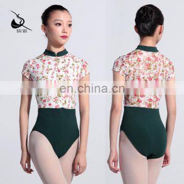 117141048 Chinese Style Collar Lace Ballet Leotard