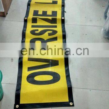 12"X60''with Grommets,9oz vinly coated polyester banner has ''oversize load'' on on one side