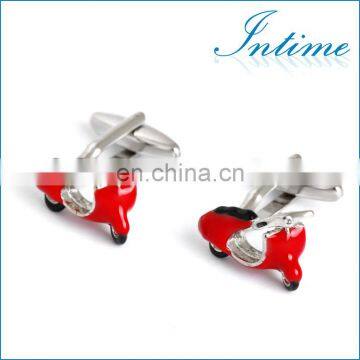 Fancy Motorcycle Shirt Cufflinks Red Men