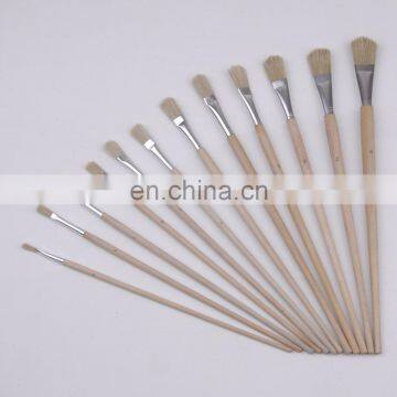 Long Wooden Handle Artist Bristle Paint Brushes