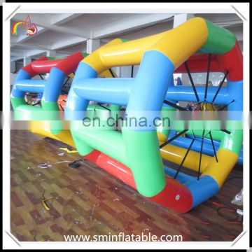 Promotion colourful inflatable water walking wheel, floating water roller , exciting surfing water game from china supplier