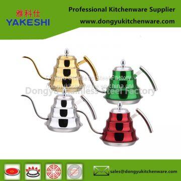 stainless steel turkish coffee pot with strainer