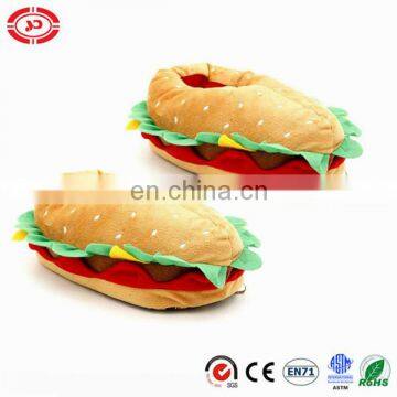 Hamburge new type best kids fashion plush soft stuffed slippers