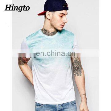 Fashion custom sublimation printing men scoop neck tee shirts t-shirts wholesale