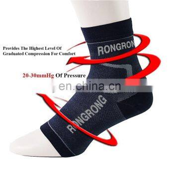 Seamless nylon compression arch support foot sleeve