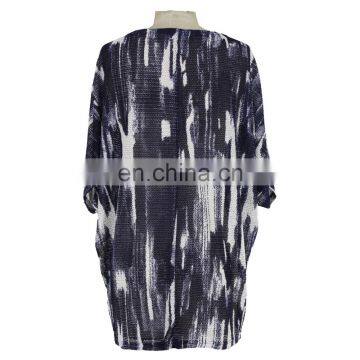 XXXL Size Abstract Print Fat Women T-Shirt Beach Wear photo-2