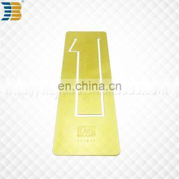 New custom gold plating metal bookmark for campany crafts