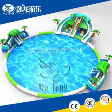 Happy water cube inflatable slide/ inflatable water games/ inflatable pool