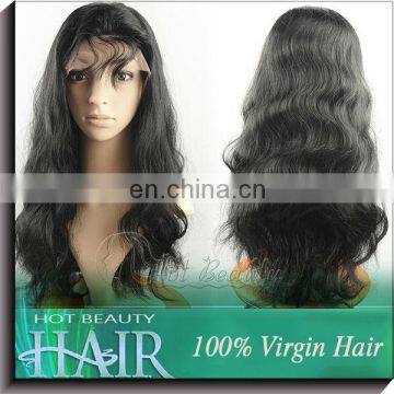 human hair wig with bang