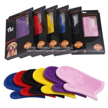 Silicone Pet Grooming Glove photo-3